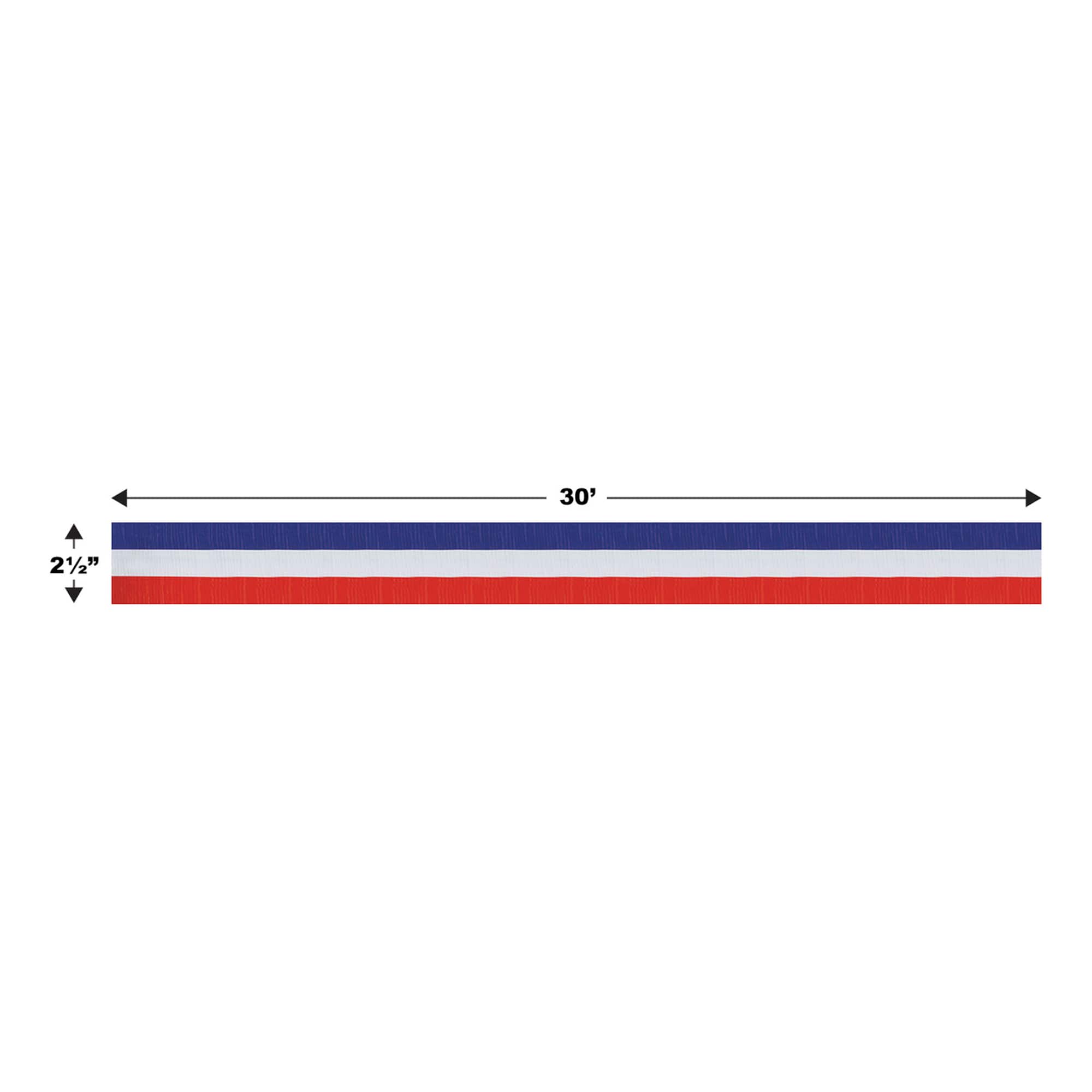 Beistle 30ft. Patriotic Crepe Streamers, 3ct.